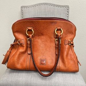 Dooney & Burke Florentine Leather Domed Buckle Satchel bag